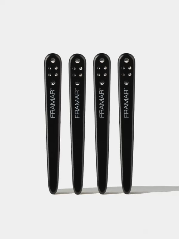 Зажимы для волос Framar Big Bite Clips Black 4 шт