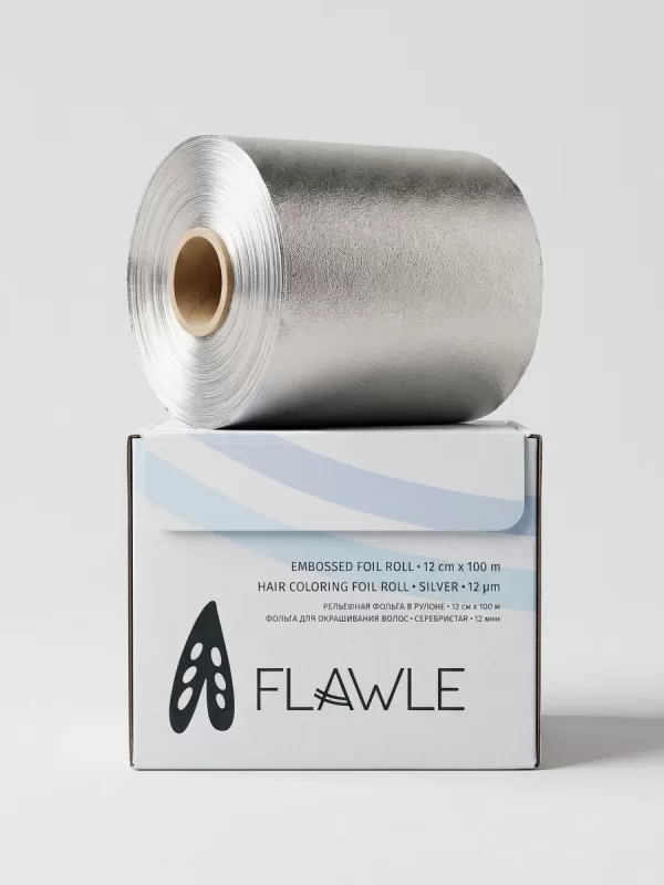 Тисненая фольга в рулоне Flawle 12 см х 100 м 12 мкм