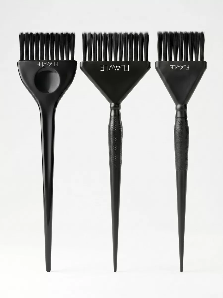 Набор кистей для окрашивания волос Flawle 3 Set FL151 BLACK