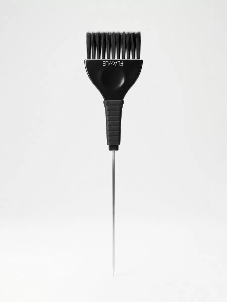 Кисть для окрашивания волос Flawle с металлическим хвостиком FL115 BLACK