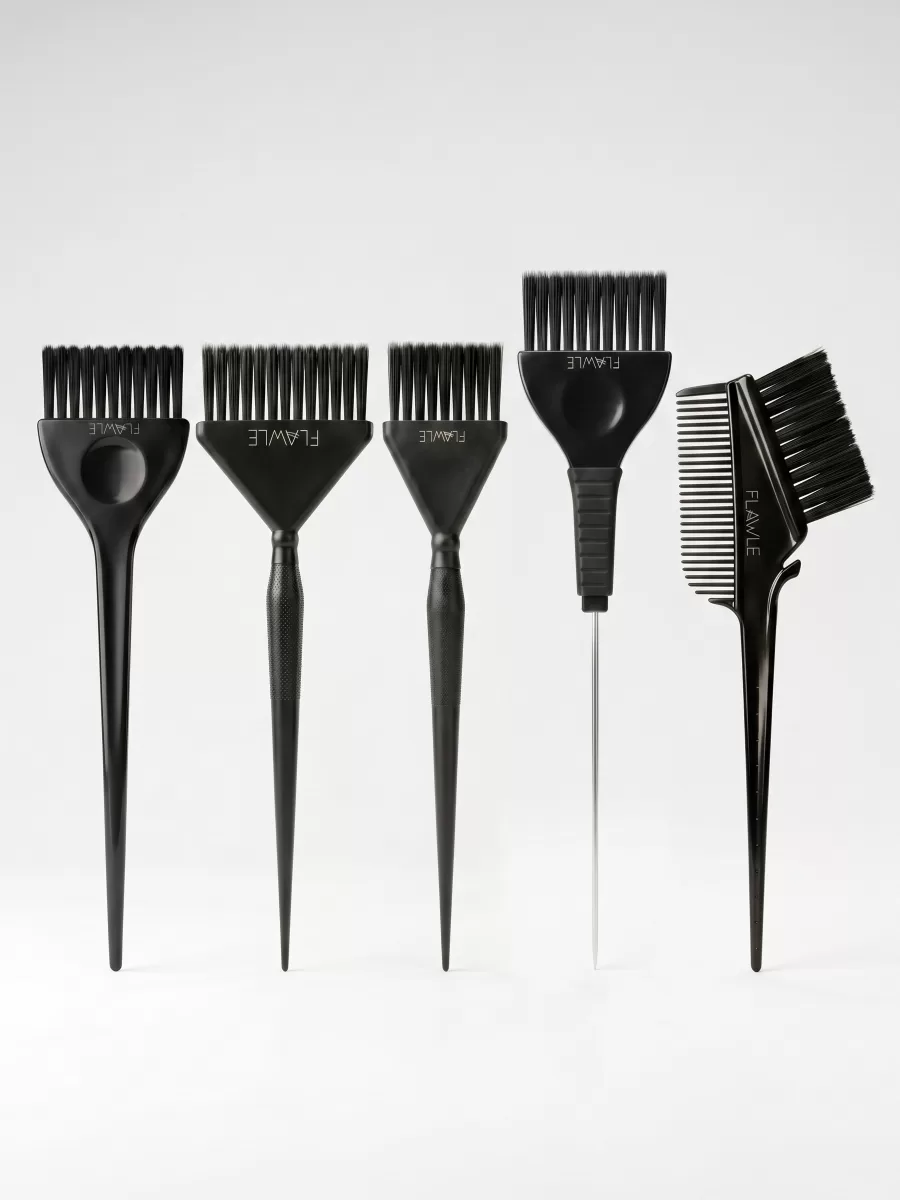 Набор кистей для окрашивания волос Flawle 5 Set FL152 BLACK