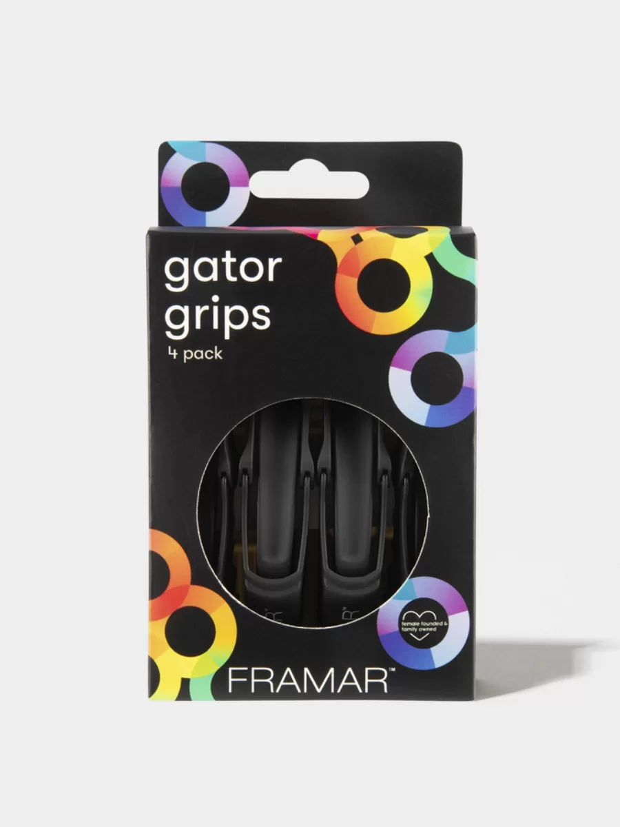 Зажимы для волос Framar Gator Grips Black 4 шт