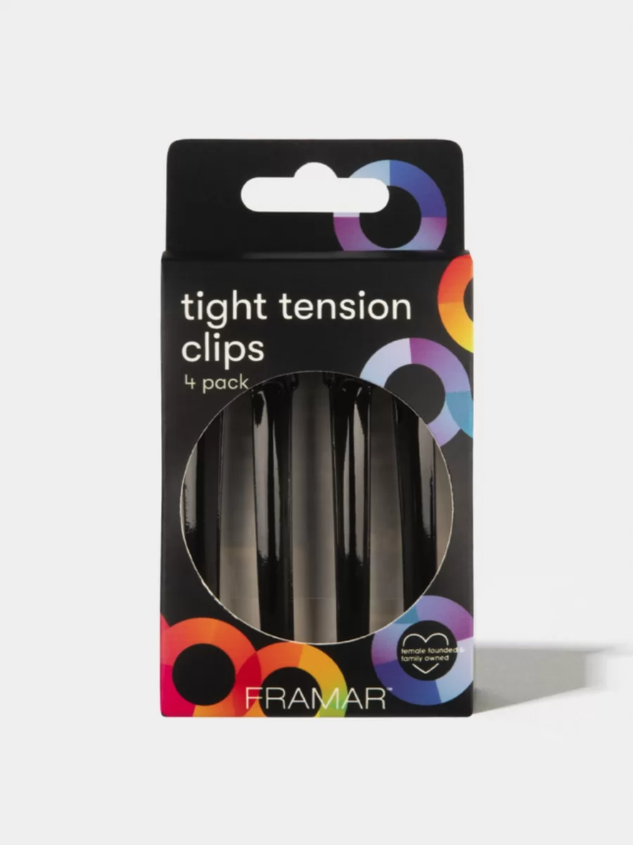 Зажимы для волос Framar Tight Tension Clips Black 4 шт