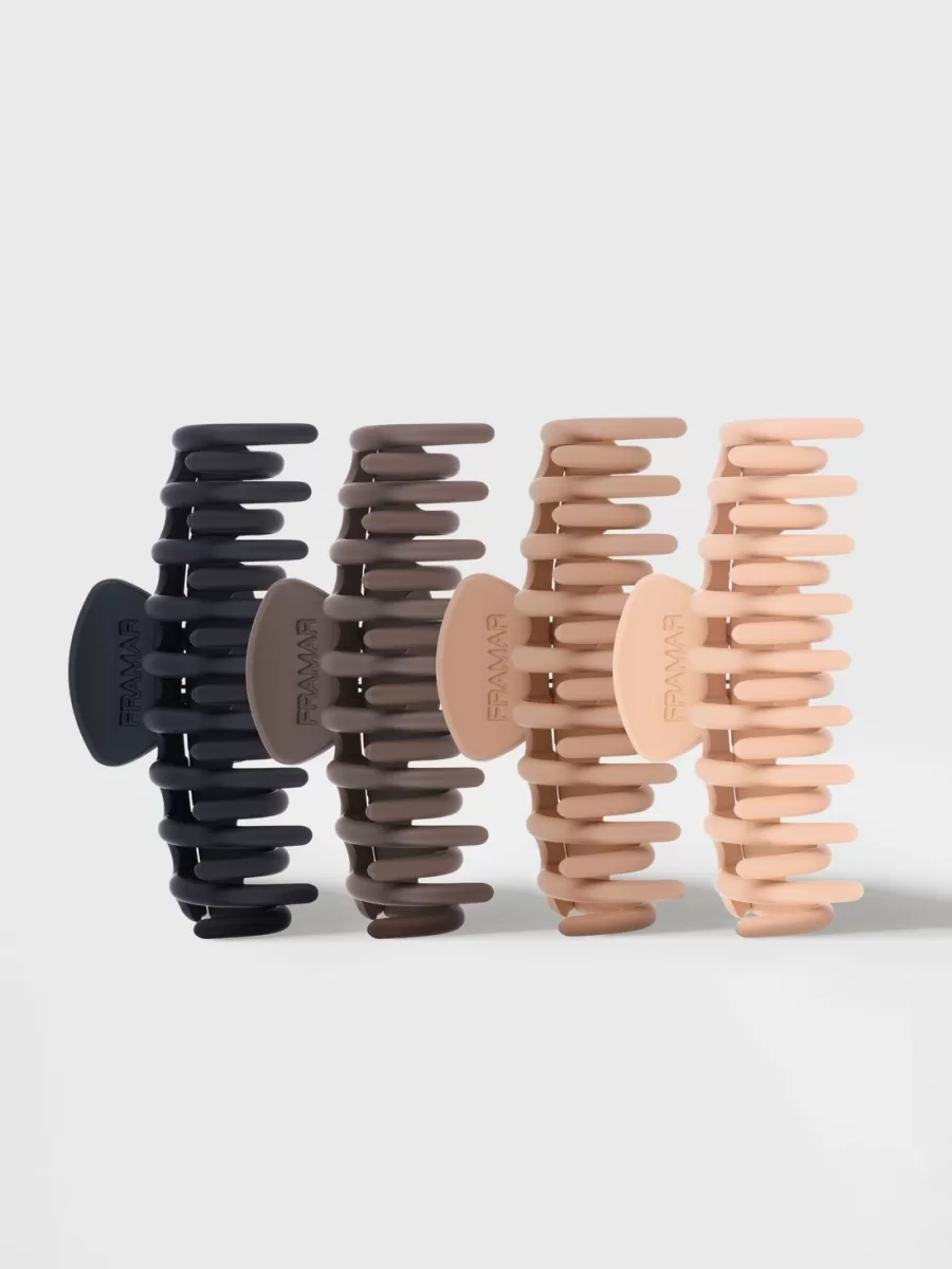 Заколки-крабы для волос Framar Claw Clips Neutral 4 шт