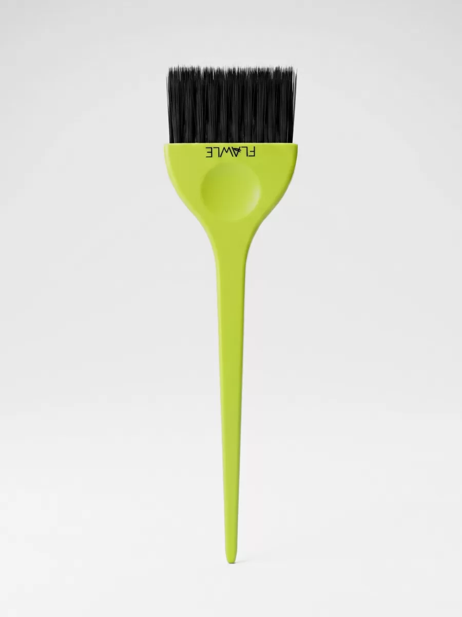 Кисть для окрашивания волос с двойным ворсом Flawle FL118 LIME GREEN