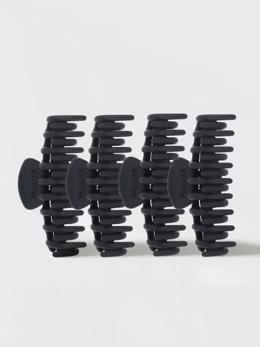 Заколки-крабы для волос Framar Claw Clips Black 4 шт
