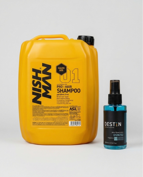 Шампунь Nishman 01 Paraben Free 5 л + лосьон после бритья Destin DSN202