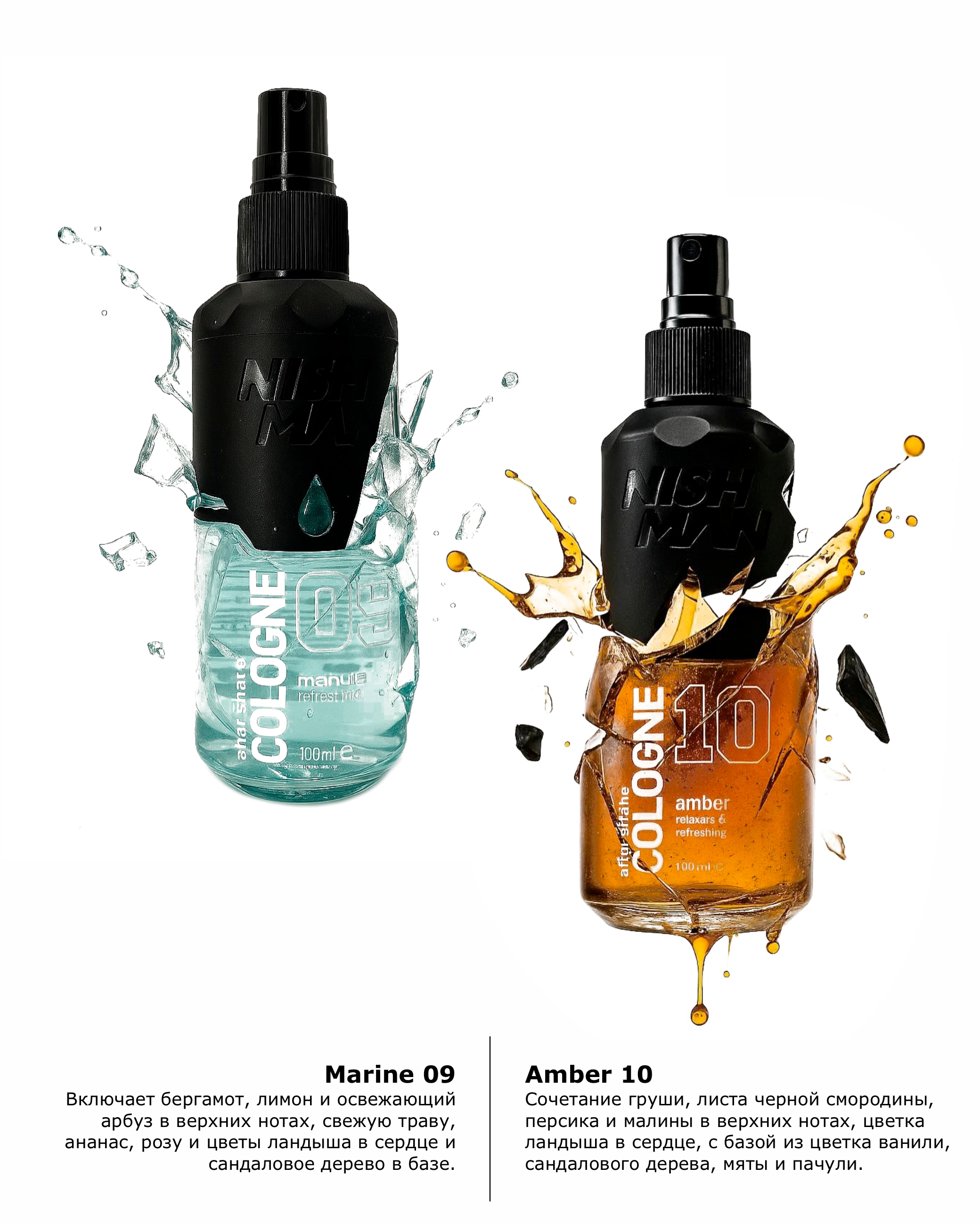 Одеколон после бритья Nishman 10 Amber 400 мл