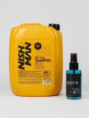 Шампунь Nishman 01 Paraben Free 5 л + лосьон после бритья Destin DSN202